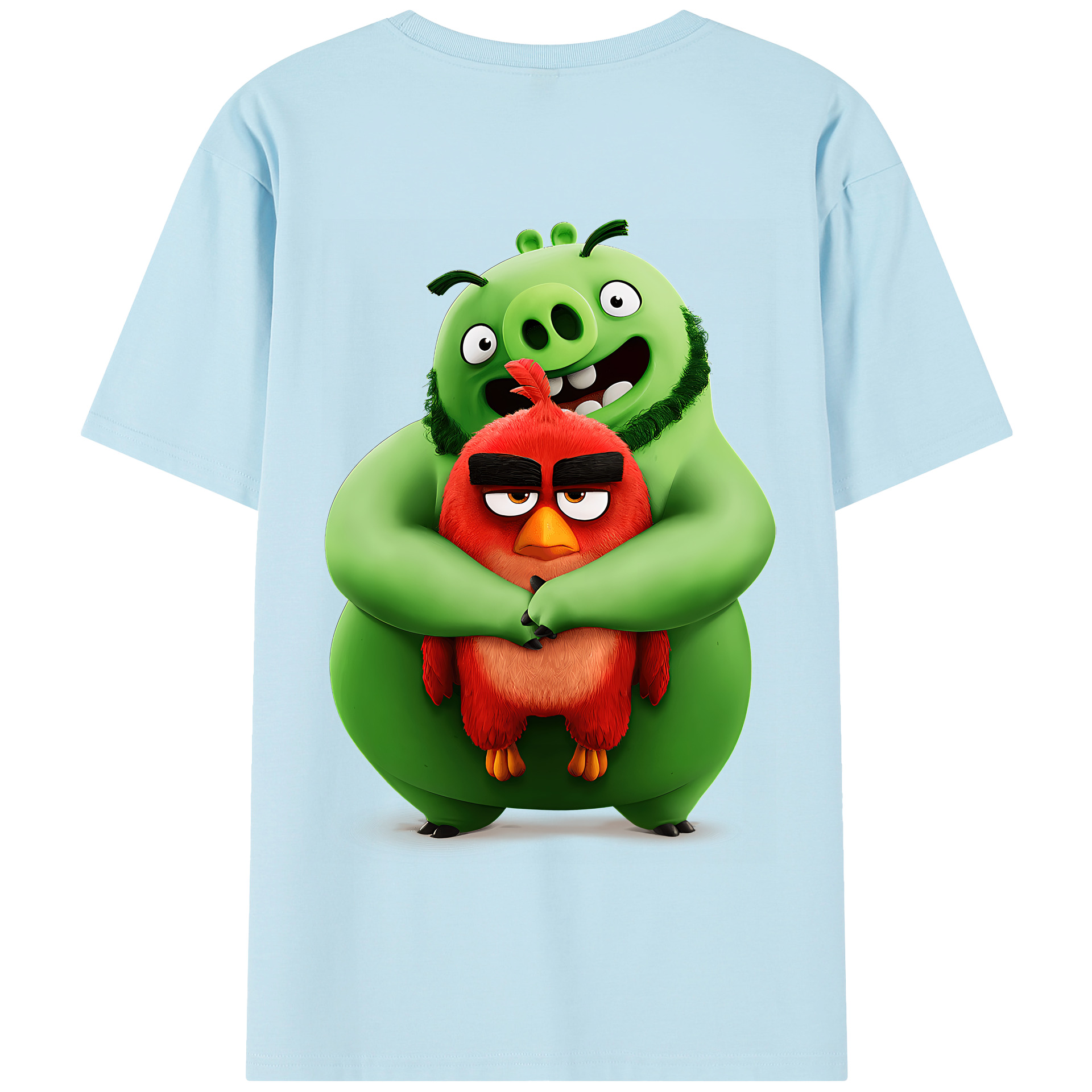 （画像用） Angry Birds アングリーバード 綿100％半袖Tシャツ（背面プリント）